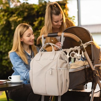 Τσάντα Μαμάς για το καρότσι και τη βόλτα Backpack mommy beige 5901435417317